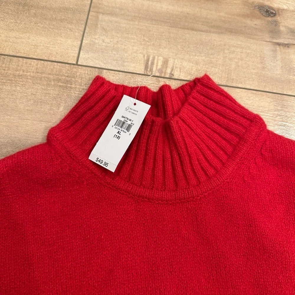 NWT GAP Kids Mock Turtleneck Sweater Red Sz XL (12)